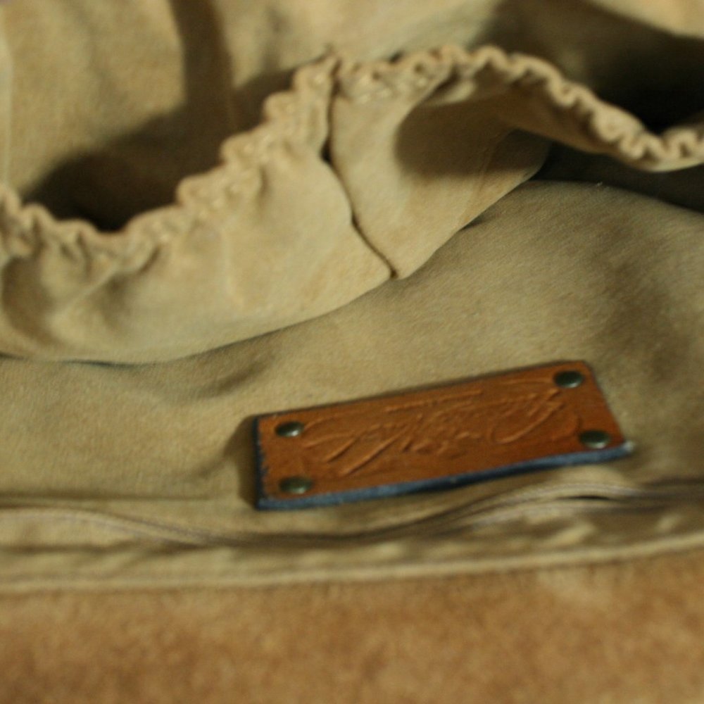 Patricia Nash Brown Italian Pebble Leather Crossbody Saddle Bag w/ Rivets VGC - Picture 12 of 14